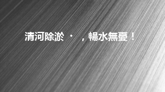 清河除淤，暢水無憂！